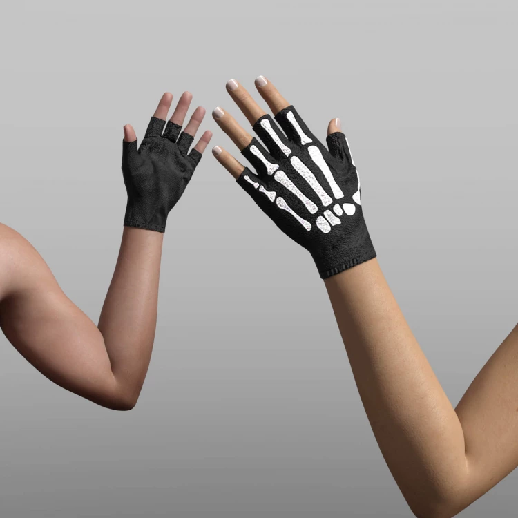 Sparkle Bones Gloves V1 for Genesis 8 M and F