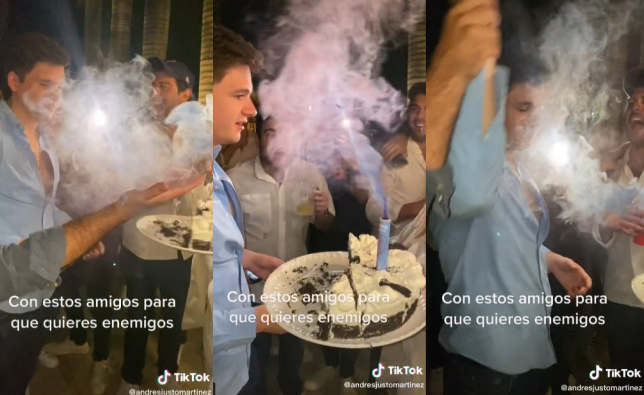 Chavos engañan a su amigo que será papá, hasta la presión se le bajo al festejado