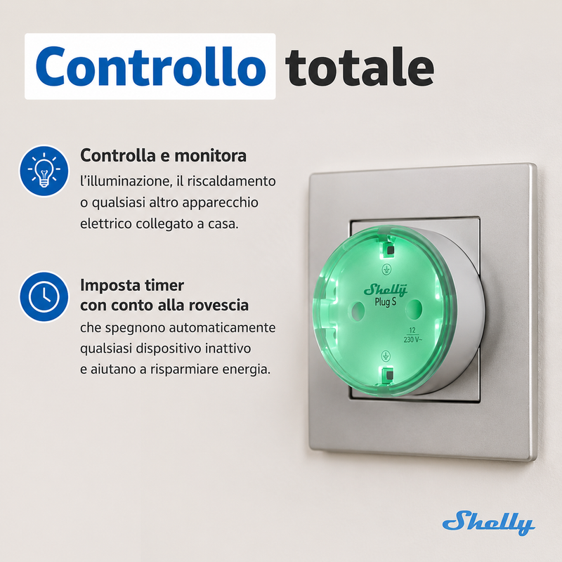 Shelly Plug S Gen3 automazione domestica