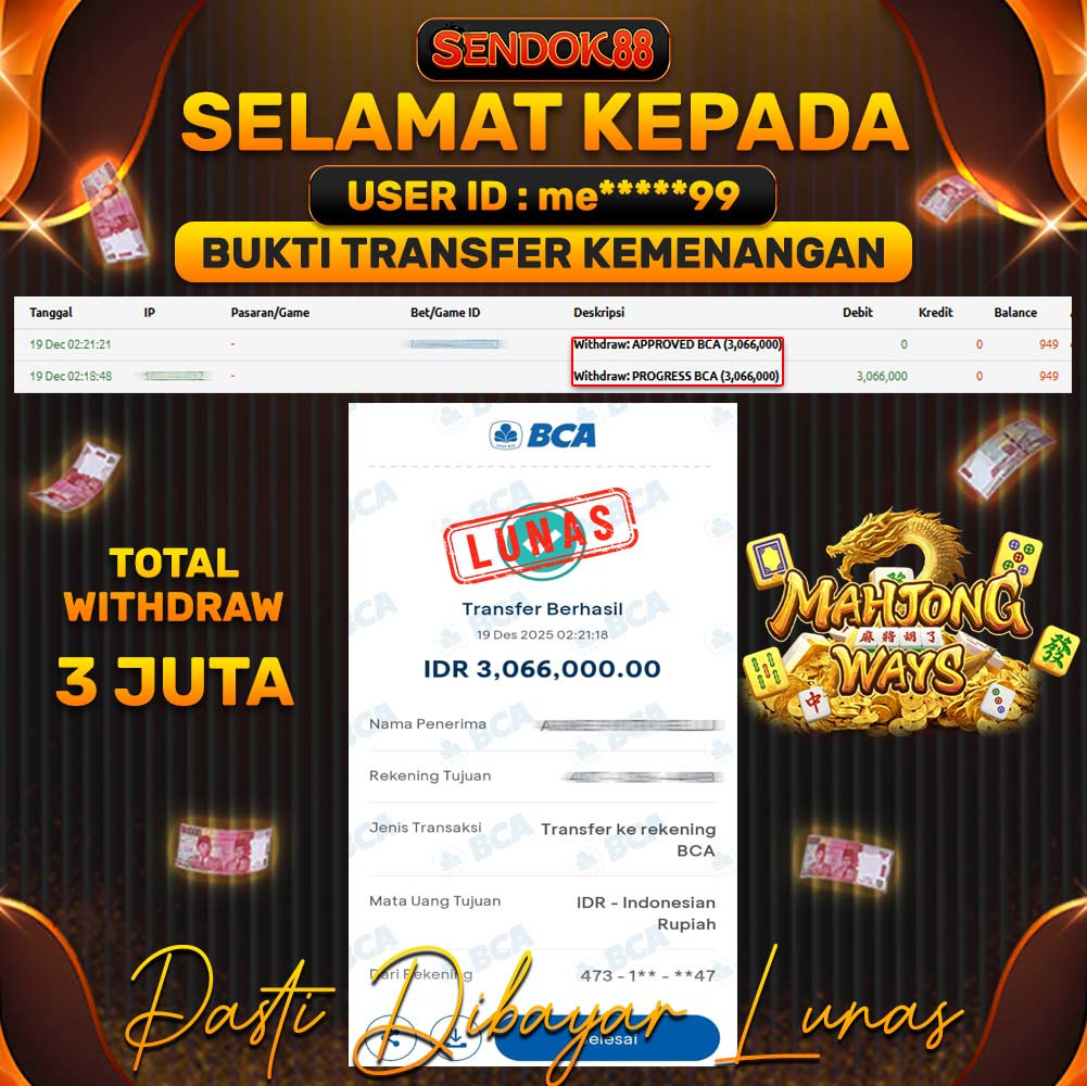 SENDOK88 JEPE! MAHJONG WAYS Rp 3.066.000,- LUNAS!