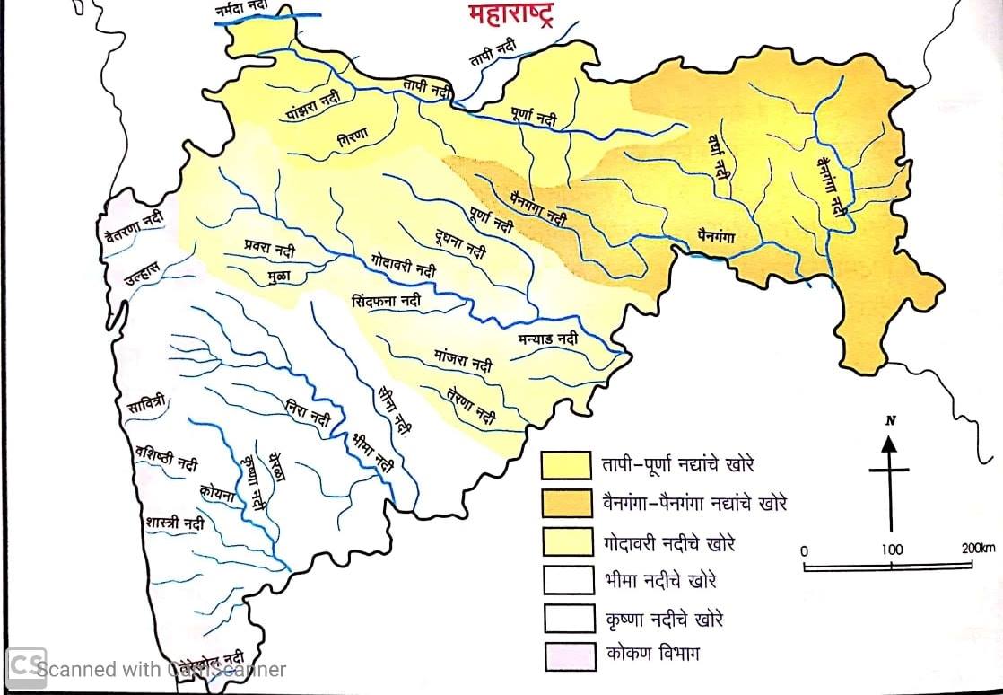 Maharashtra Rivers Map