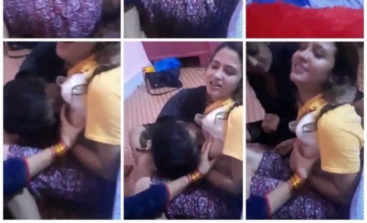 College Hostel Girls Having Fun Sucking Boobs