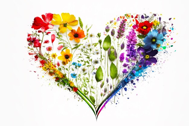 hartvormig-arrangement-van-bloemen-geschilderd-in-waterverf-op-witte-achtergrond-generatieve-ai-9716