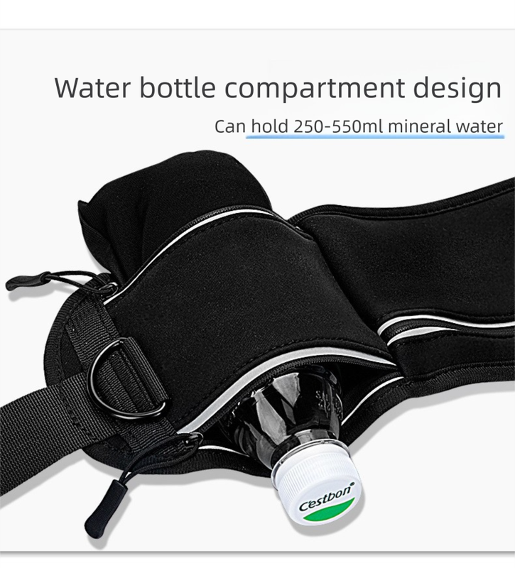 Grey Shock-Absorbing Running & Dog Walking Belt – Integrated Waist Pack with Retractable Traction Rope and Ergonomic Support