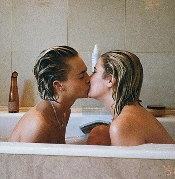 Lesbian In The Tub