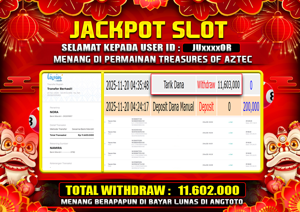 BUKTI JACKPOT LUNAS ANGTOTO