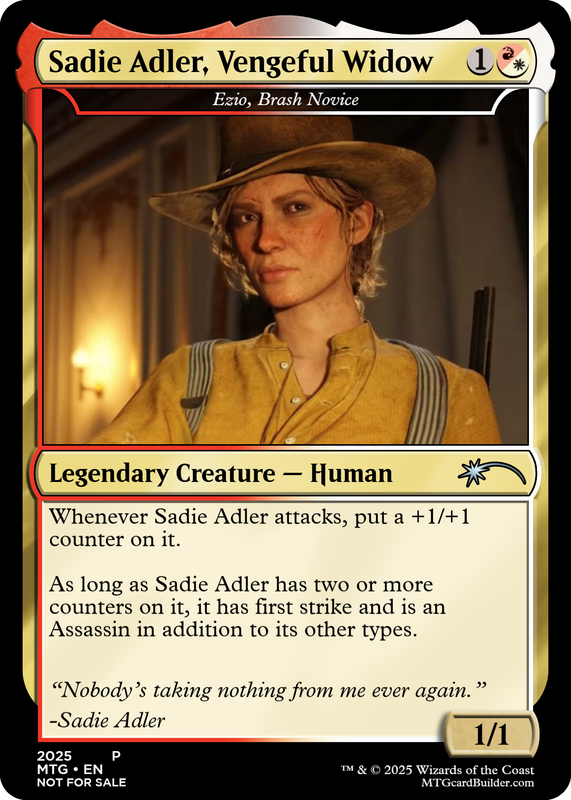 Ezio, Brash Novice (Sadie Adler, Vengeful Widow)