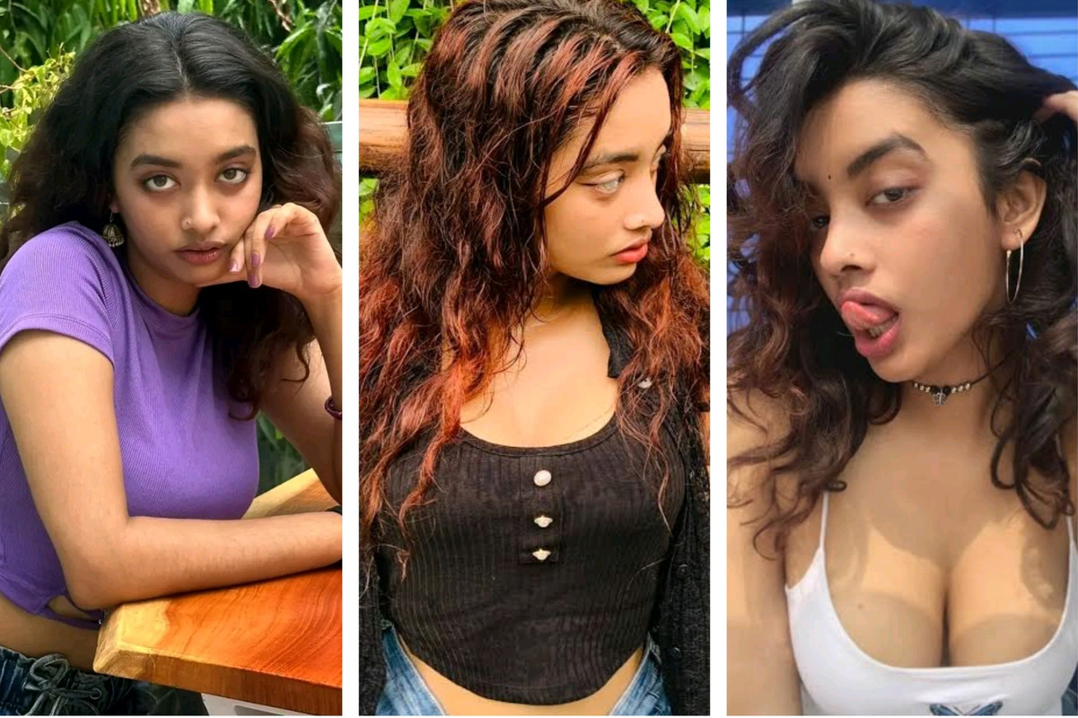 Very Beautiful Girl Full Nude Pressing Her Boobs