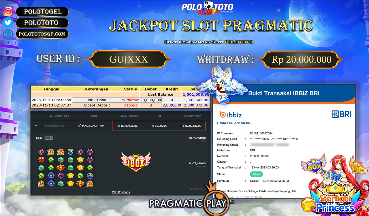 BUKTI PEMBAYARAN JACKPOT DIPOLOTOTO DIBAYAR LUNAS!!!
