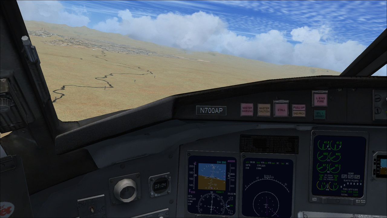 Визуальный заход на ВПП 23