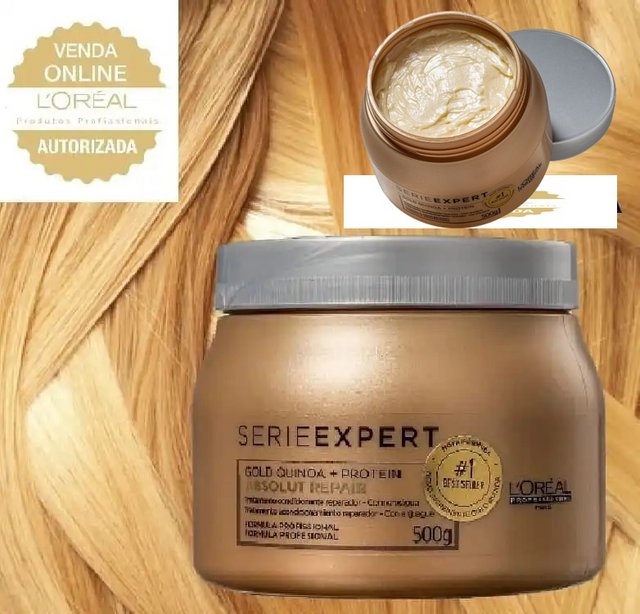 L’Oréal Professionnel Serie Expert Absolut Repair Gold Quinoa + Protein – Máscara Capilar 500ml