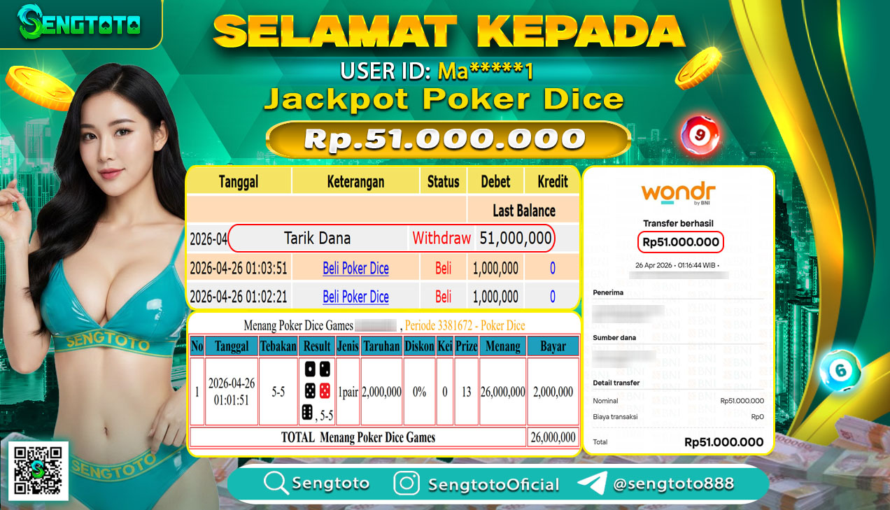 BUKTI PEMBAYARAN LIVEGAME POKER DICE