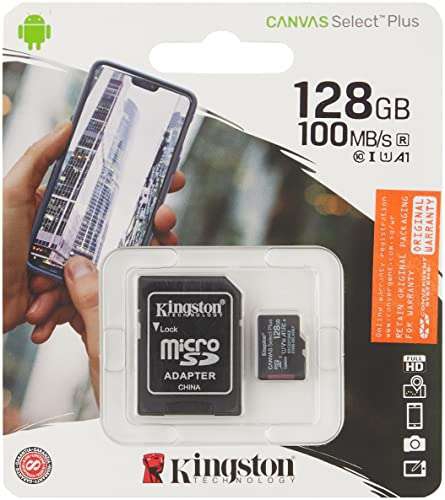 Amazon Kingston MicroSD Select Plus 128GB, mínimo de compra 2 unidades 