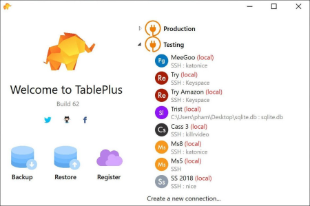 TablePlus 3.8.0 Build 138