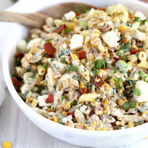 easy mexican street corn pasta salad