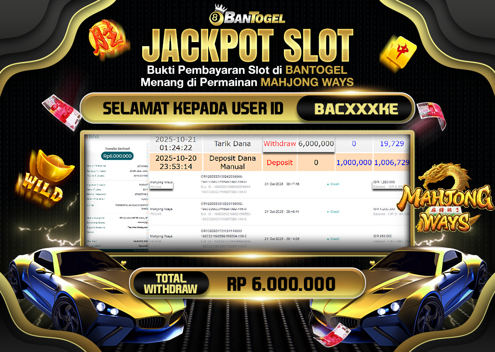 BUKTI JACKPOT LUNAS BANTOGEL