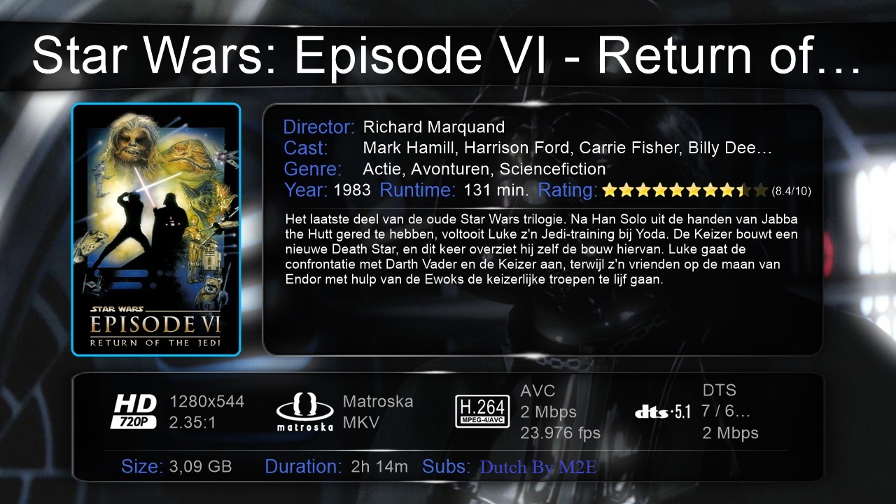 Star Wars Episode VI Return of the Jedi (1984) 720p DTS