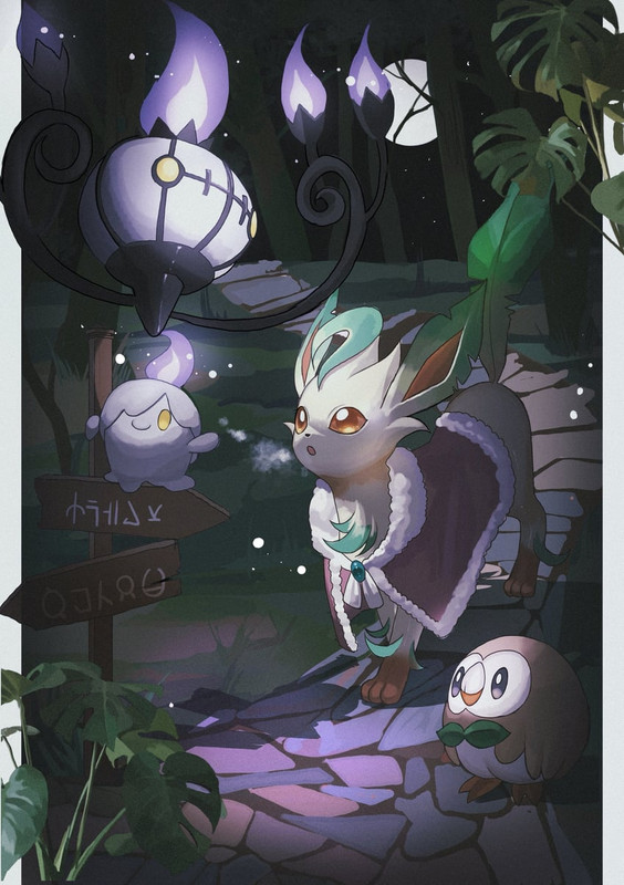rowlet-leafeon-litwick-and-chandelure-po