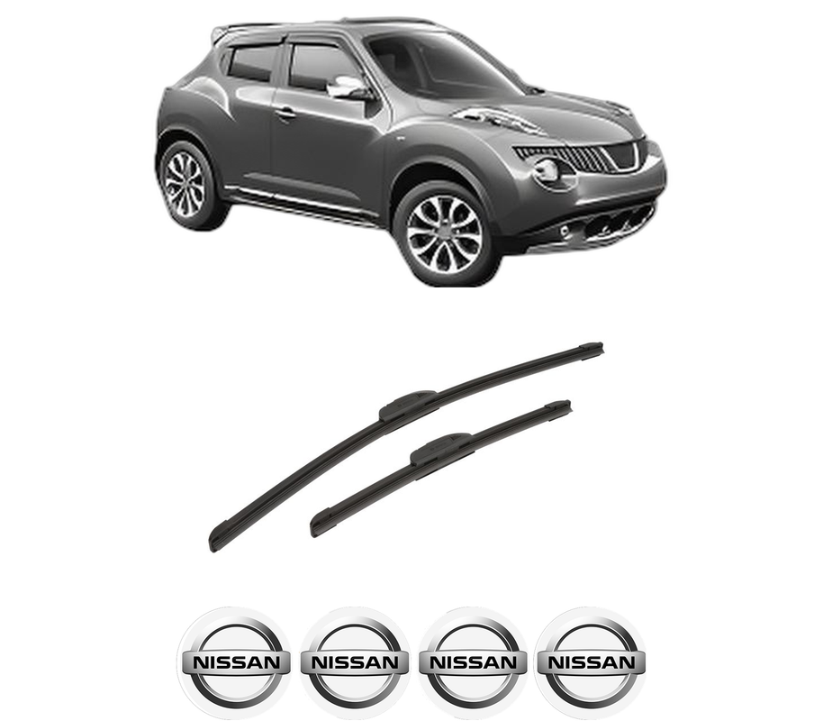 Set stergatoare auto NISSAN JUKE (F15) din 2010-2019, pentru parbriz auto, 2 bucati, Bosch Aerotwin Retrofit, din cauciuc siliconat rezistent, 4 Stickere Auto NISSAN