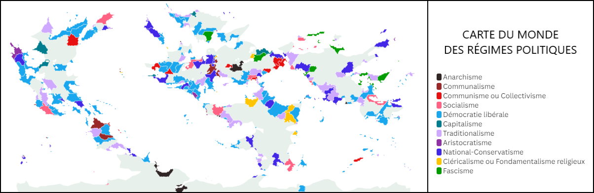 Carte des régimes politiques