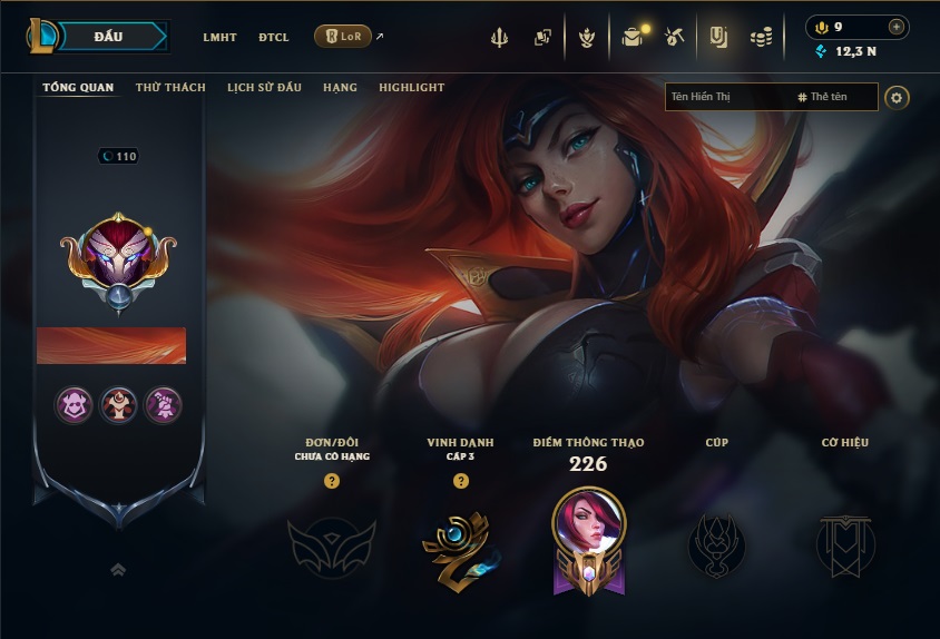 Acc LMHT # - Không Khung