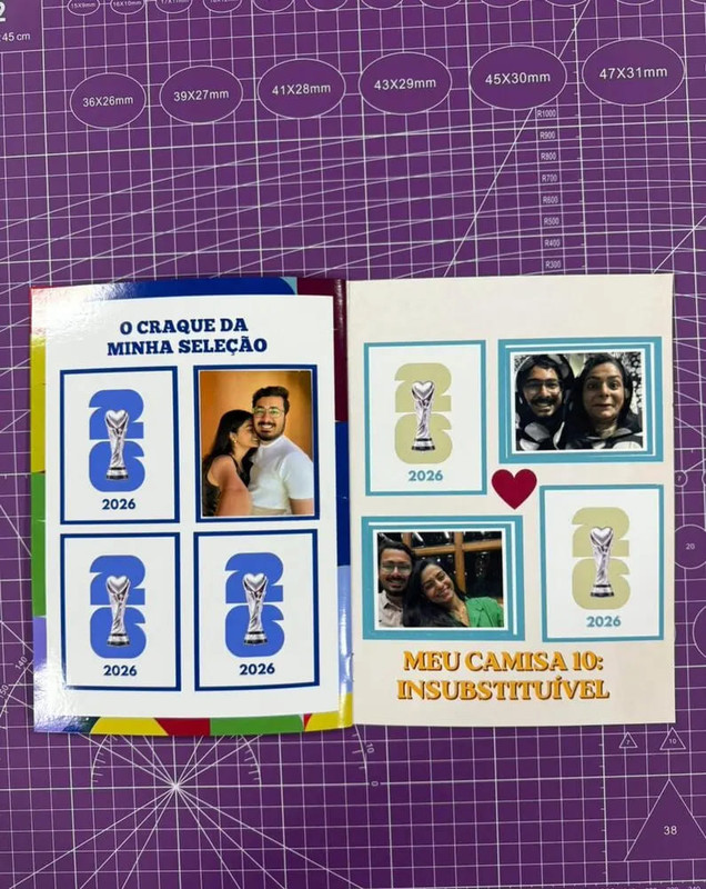 Álbum Copa Love preenchido