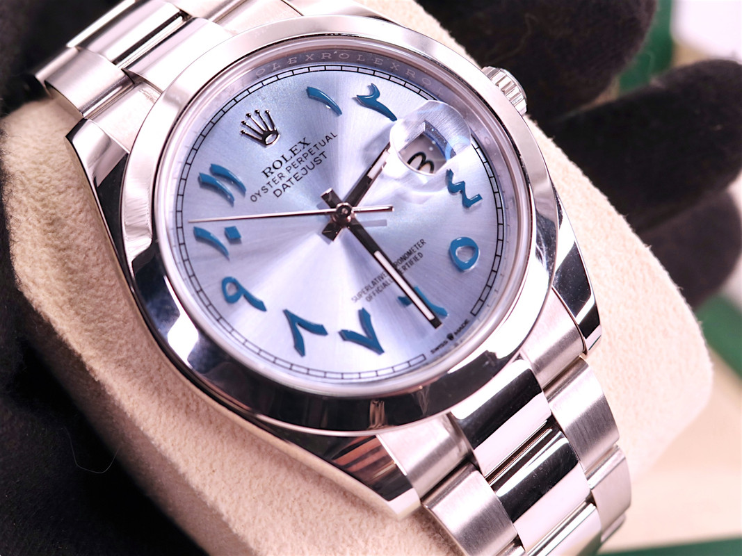 2022 Rolex Datejust 41 #126300 - Ice Blue Arabic Aftermarket Dial