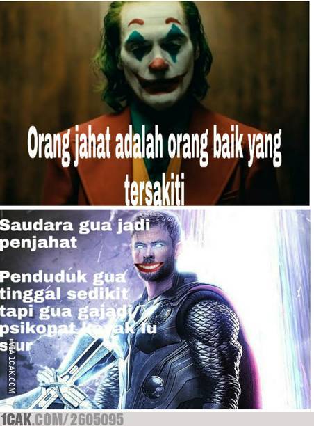 Meme Joker - Orang jahat berawal dari orang baik yang tersakiti