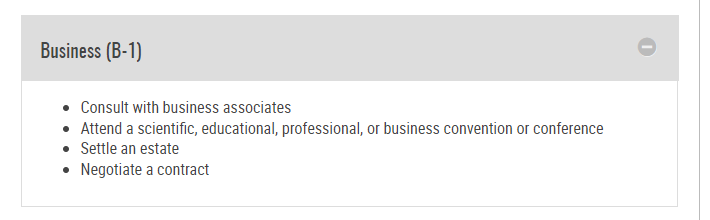 EEUU Visa: Business (visa category B-1) - Viaje a USA con sello Irán, Irak, Sudán o Siria en pasaporte - Foro USA y Canadá