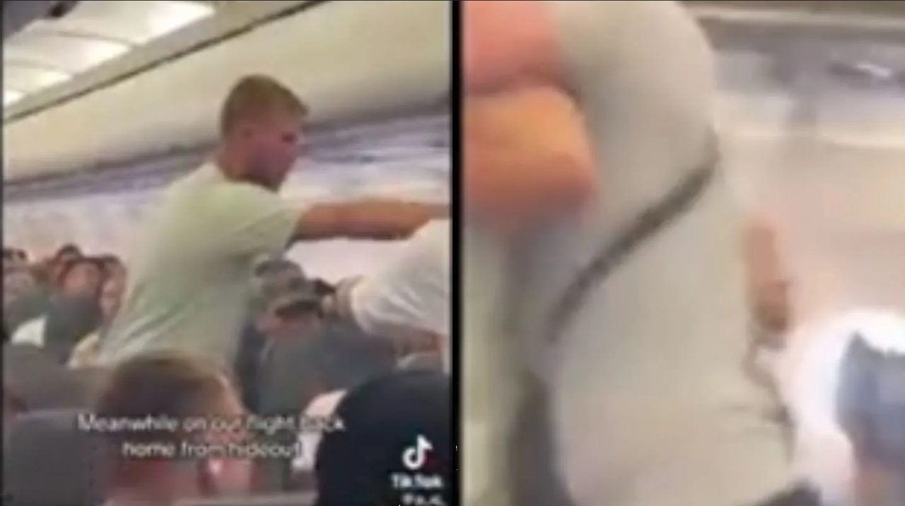 ¿Otro? Hombre sale de su avión por ver a algo no humano