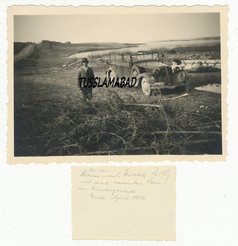 Straße nach Wizebsk Russland alter Pkw Auto Kfz 