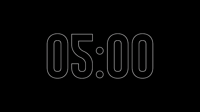 Cuenta Regresiva Círculo de 5 Minutos con Fondo Transparente 4K