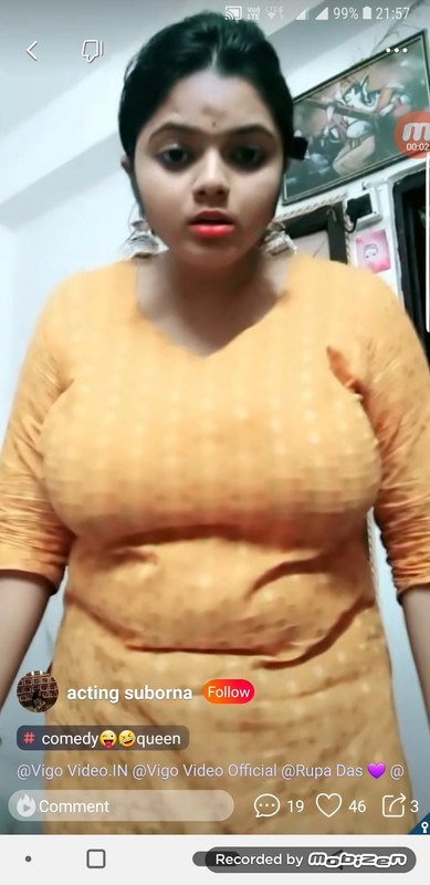 Soubouna Big huge tits in oragne churidhar.mp4_snapshot_00.02.570
