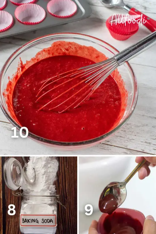 Red velvet cake step 8 to 10
