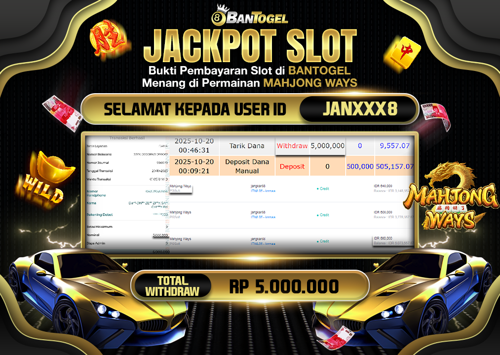 BUKTI JACKPOT LUNAS BANTOGEL