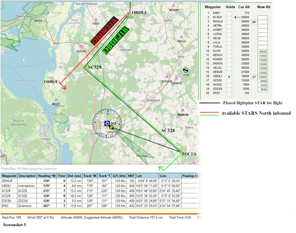 Wind change before STAR mess, STAR waypoint handling by PF3 - OnCourse ...