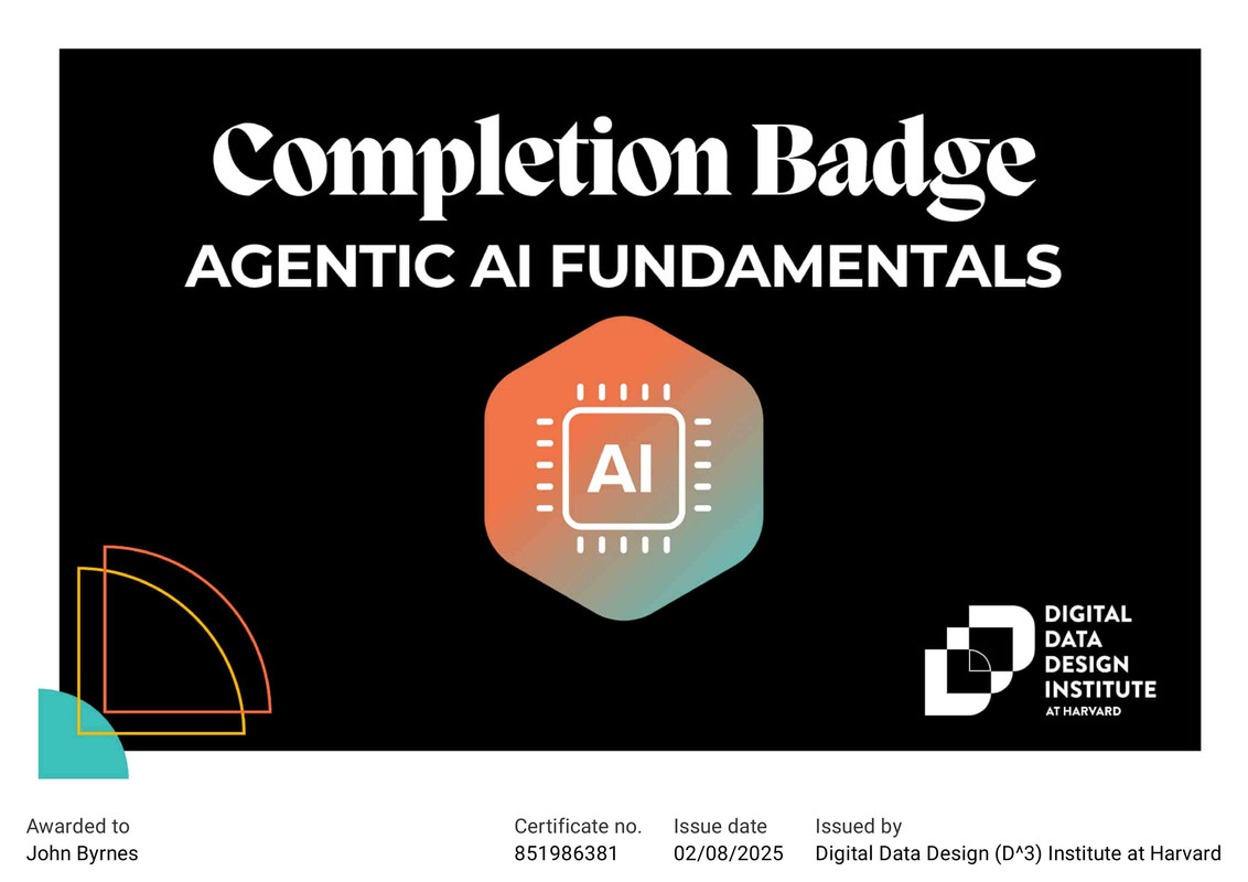 Agentic AI Fundamentals Certificate 1