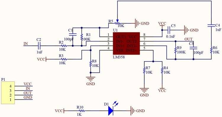 LM358 Amplifier Working Principle
