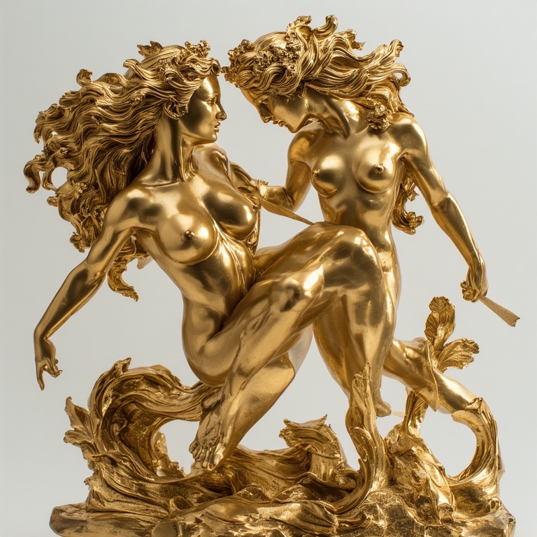 A-Gold-sculpture-naked-nude-fu-7
