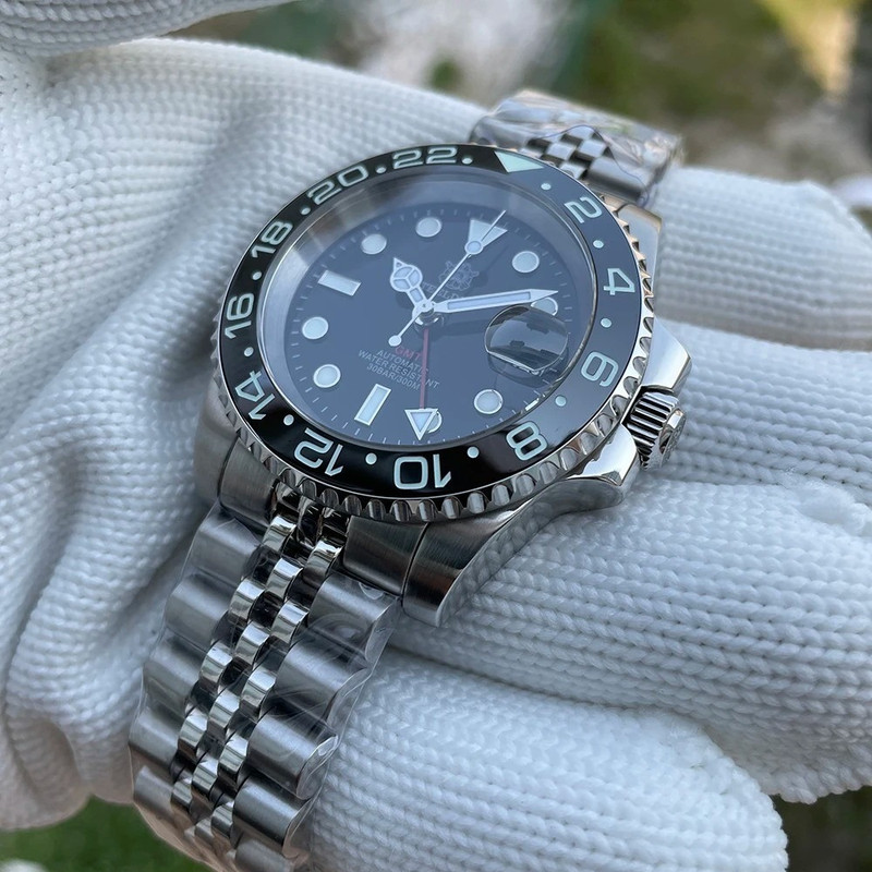 Steeldive SD1993 Black Sub GMT 300M Automatic Diver Watch photo 8