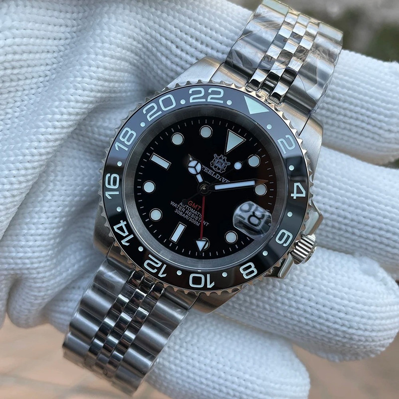 Steeldive SD1993 Black Sub GMT 300M Automatic Diver Watch photo 7