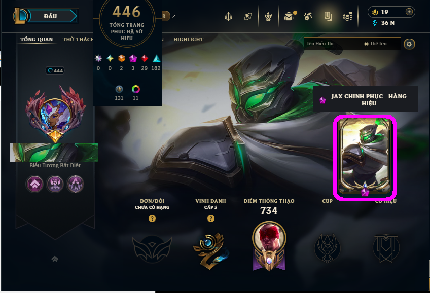 Acc LMHT # - Không Khung