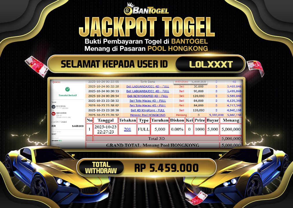 BUKTI JACKPOT LUNAS BANTOGEL