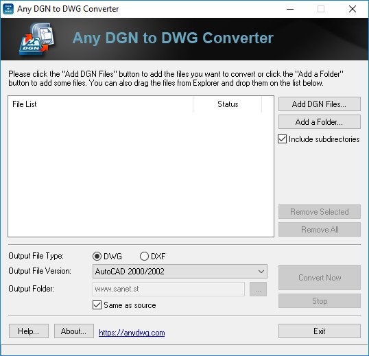 Any DGN to DWG Converter v2023.0