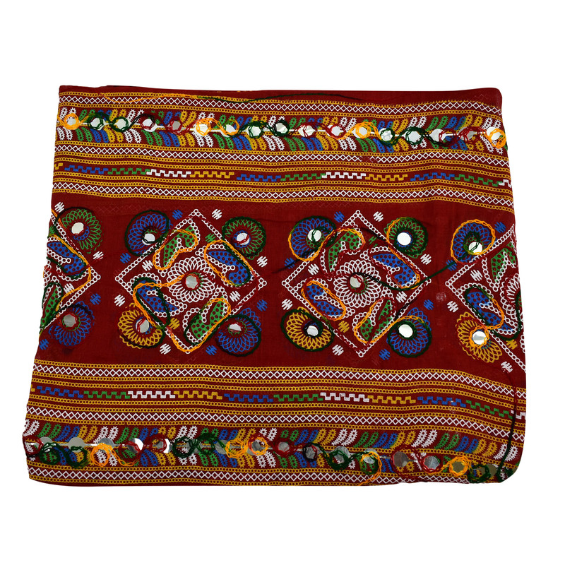Women's Cotton Dupatta Wrap Stole Mirror Work Embroidery Ethinic Scarves Chunni - Picture 8 of 103