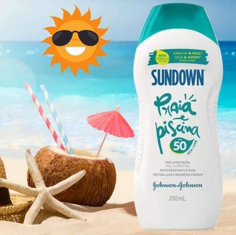 Sundown Protetor Solar Corpo e Rosto Praia e Piscina FPS 50, 200ml