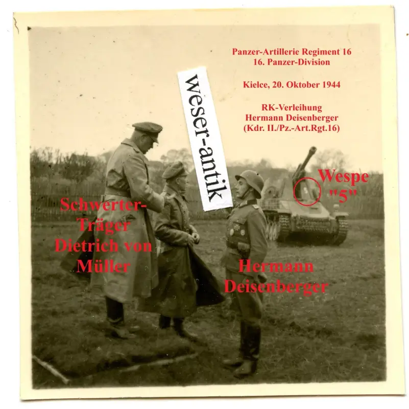 Kielce Polen 20.10.1944 Hummel Wespe 16. Panzer-Division RK-Verleihung Bild 2-15 (1)