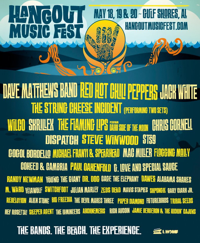 Hangout Fest Lineup Music Board