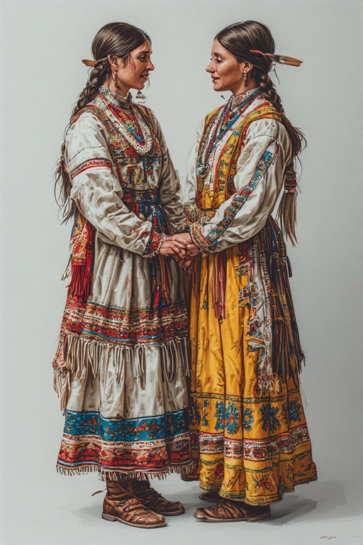 draw-two-girls-in-national-cos