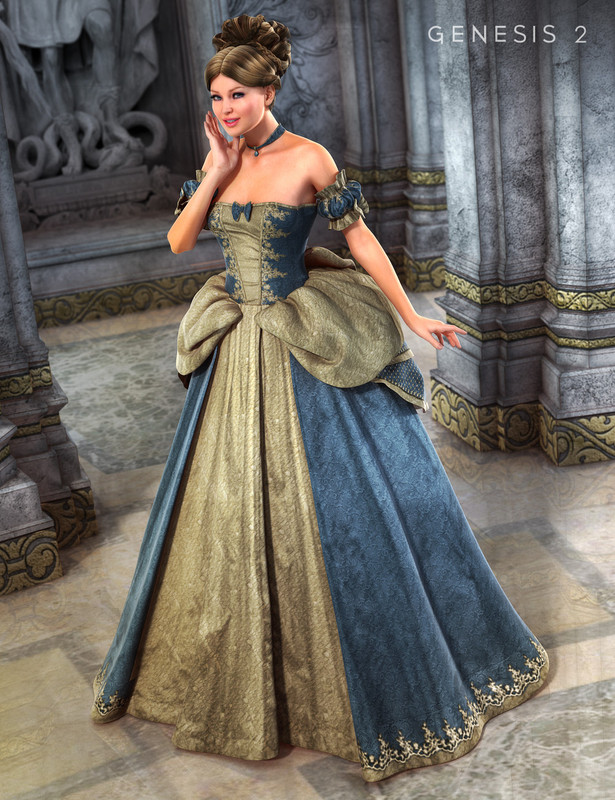 Cinderella Ball Gown for Genesis 2 Female(s) 